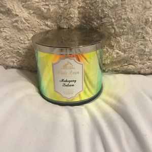 Bath and body works; Mahogany balsam candle